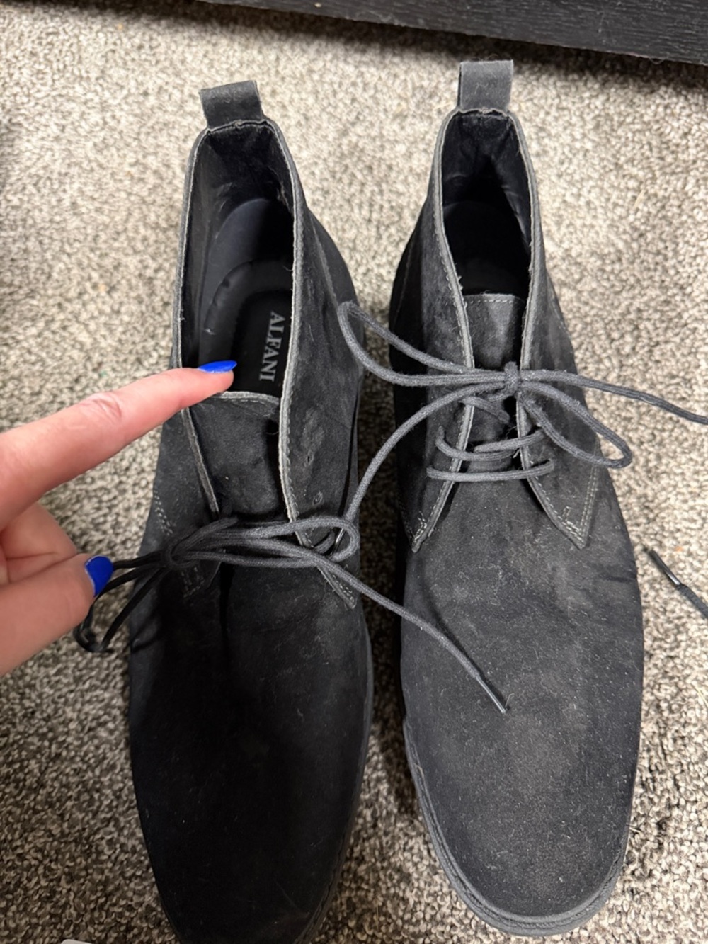 Alfani Men’s Black Suede Lace-Up Chukka Boots